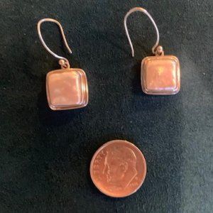 drop earrings mother of pearl and sterling silver